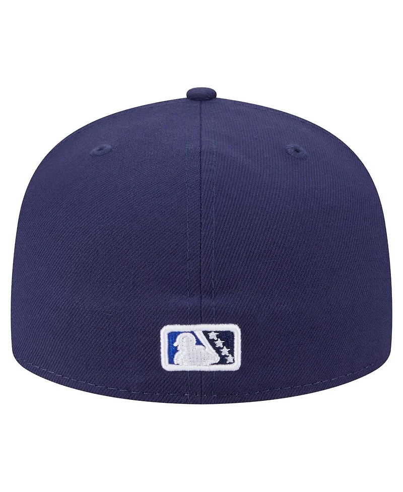 New Era Men's Navy Pensacola Blue Wahoo's Authentic Collection 59FIFTY Fitted Hat