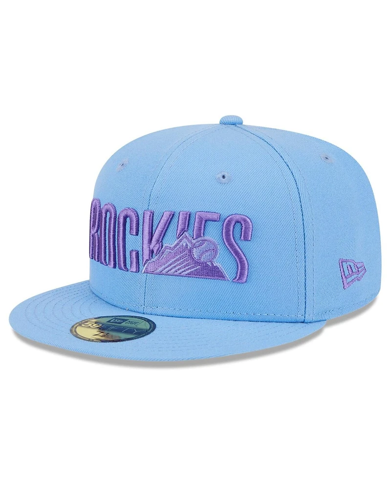 New Era Men's Light Blue Colorado Rockies 2025 City Connect Fan Pack 59FIFTY Fitted Hat