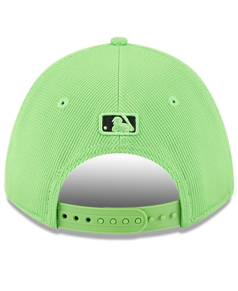 New Era Men's Neon Green Tampa Bay Rays City Connect Batting Practice 9FORTY M-Crown Adjustable Hat