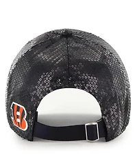 '47 Brand Women's Black Cincinnati Bengals Dazzle Clean Up Adjustable Hat