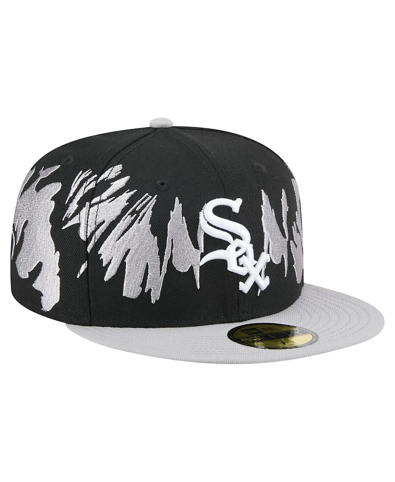New Era Men's Black/Gray Chicago White Sox Retro Pattern 59FIFTY Fitted Hat