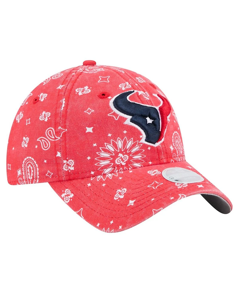 New Era Women's Red Houston Texans Paisley 9TWENTY Adjustable Hat