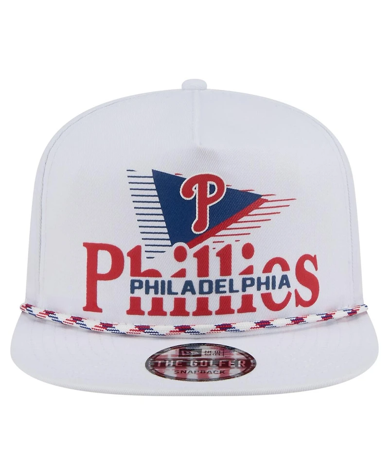 New Era Men's White Philadelphia Phillies Collide Golfer Snapback Hat