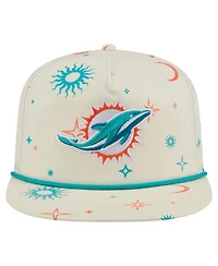 New Era Men's Cream Miami Dolphins Celestial Golfer Adjustable Hat