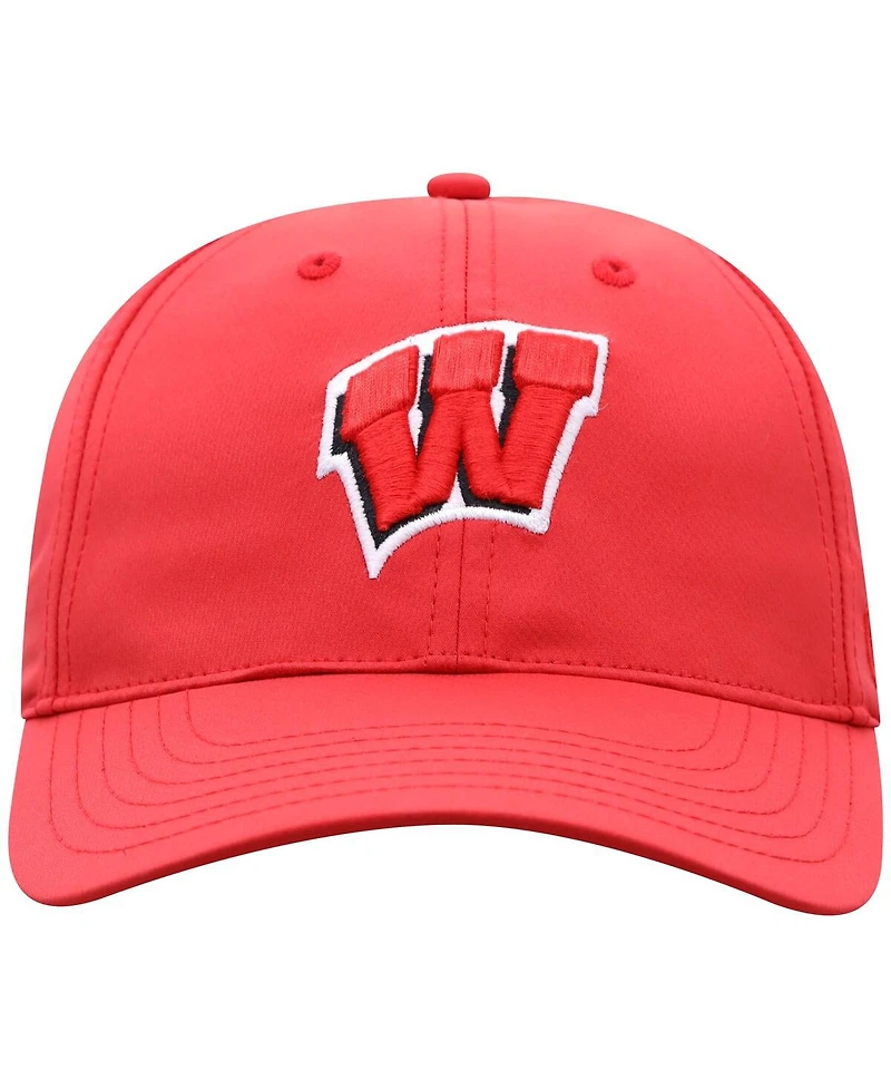 Top of the World Men's Red Wisconsin Badgers Victory Trainer Adjustable Hat