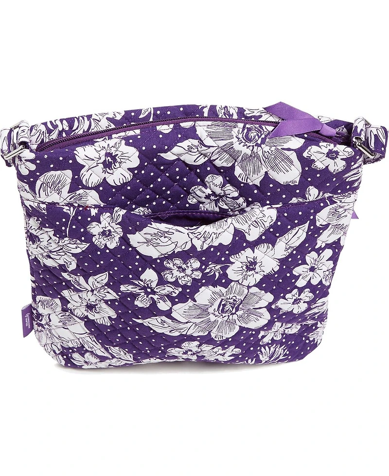 Vera Bradley Tcu Horned Frogs Rain Garden Triple-Zip Hipster Crossbody Bag