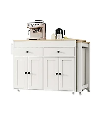 Streamdale Extendable Kitchen Island with Spice Rack & Storage