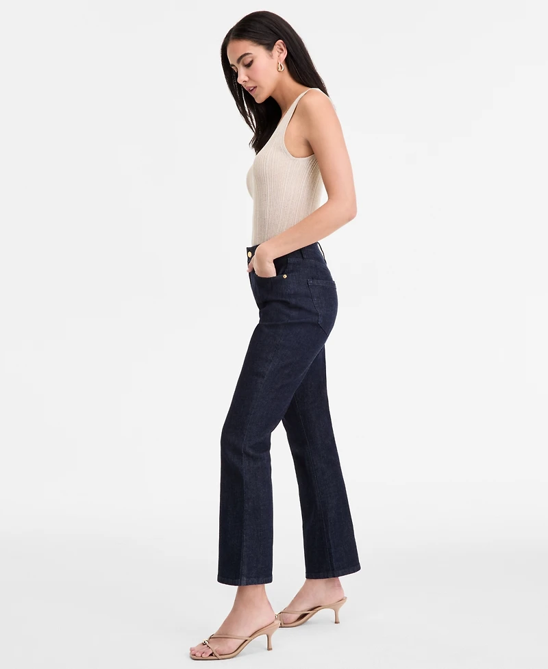 I.n.c. International Concepts Women's High-Rise Cropped Flare Jeans
