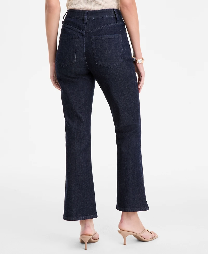 I.n.c. International Concepts Women's High-Rise Cropped Flare Jeans