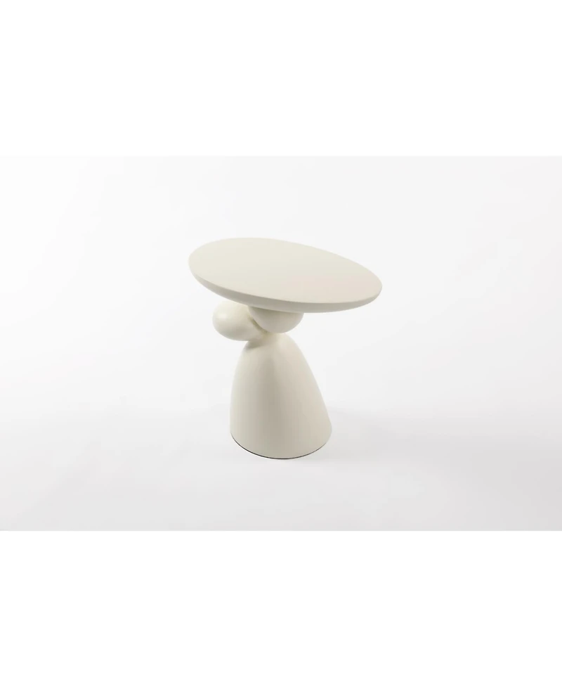 Streamdale Modern Fiberglass End Table, Minimalist Living Room Decor