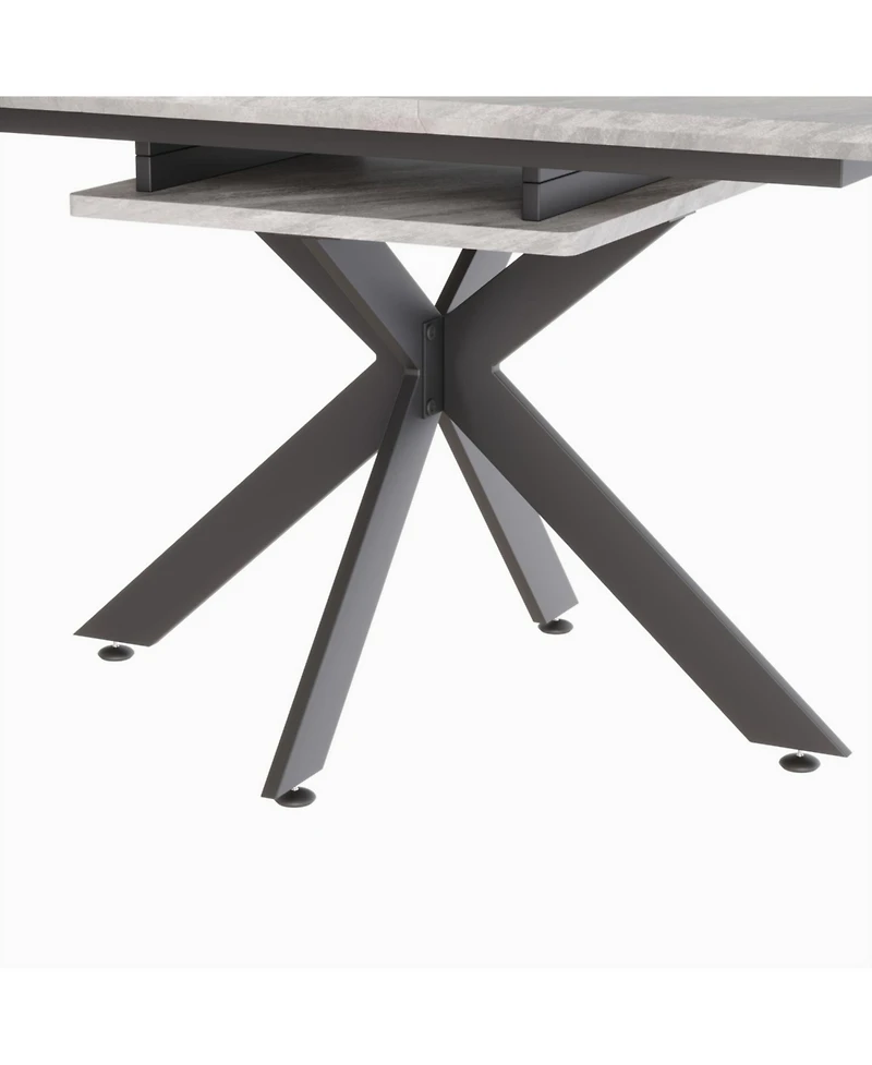 Streamdale Extendable Dining Table Set for 6-8 with Upholstered Chairs