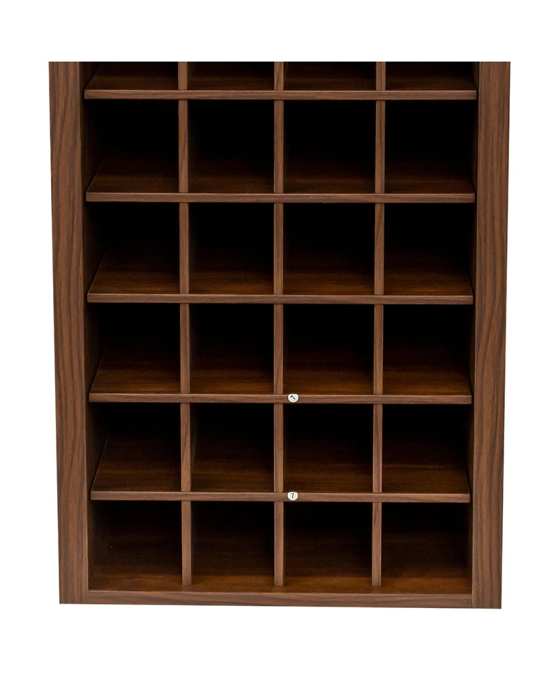 Streamdale brown walnut color modular 32 wine bar cabinet Buffet Cabinet