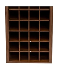 Streamdale brown walnut color modular 32 wine bar cabinet Buffet Cabinet
