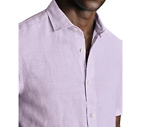 Charles Tyrwhitt Men's Slim-Fit Button-Down Linen Shirt