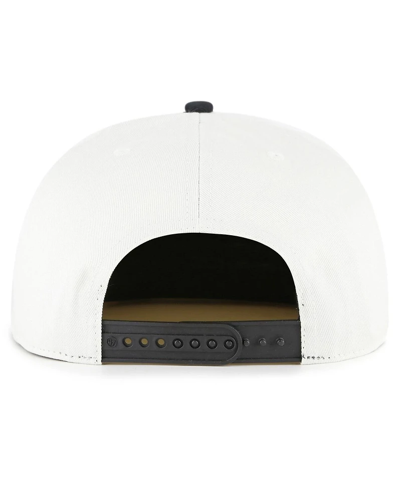 '47 Brand Men's White/Black San Diego Padres Foundation Captain Snapback Hat