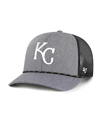 '47 Brand Men's Charcoal Kansas City Royals Carbon Rope Trucker Adjustable Hat