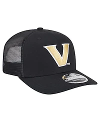 New Era Men's Black Vanderbilt Commodores Primary 9SEVENTY Trucker Stretch-Snap Hat