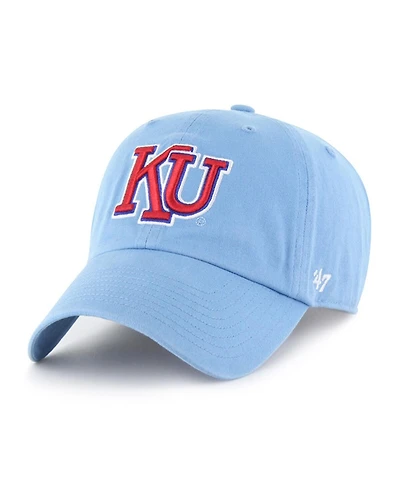 '47 Brand Men's Light Blue Kansas Jayhawks Vault Clean Up Adjustable Hat