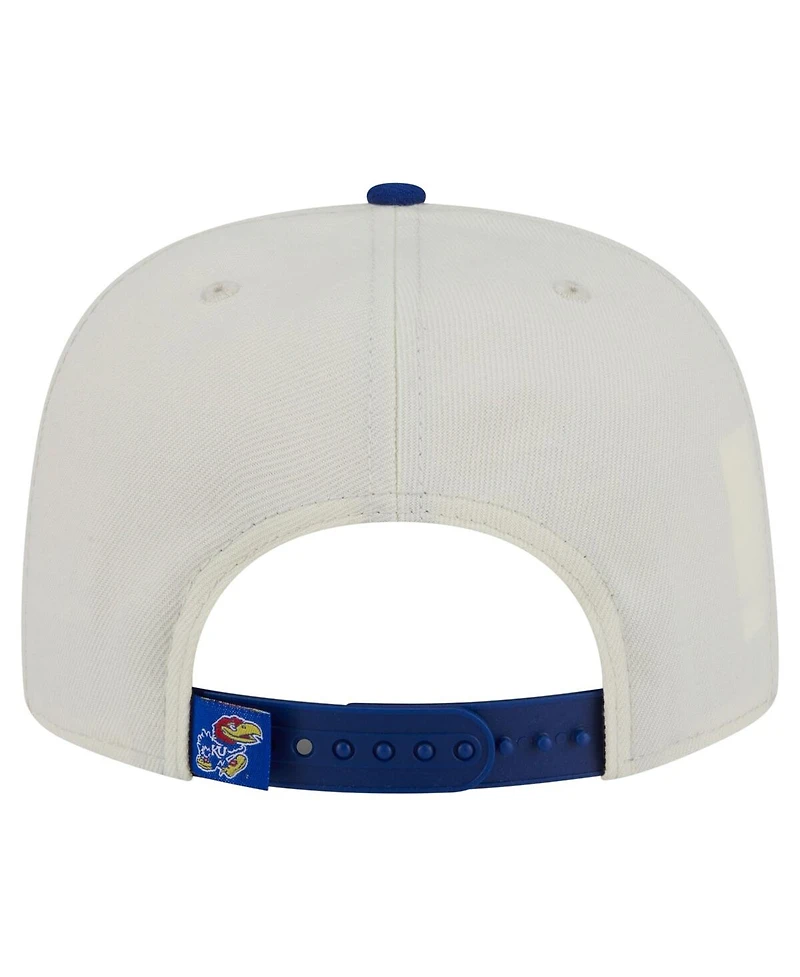 New Era Men's White Kansas Jayhawks Collegiate 9FIFTY A-Frame Snapback Hat