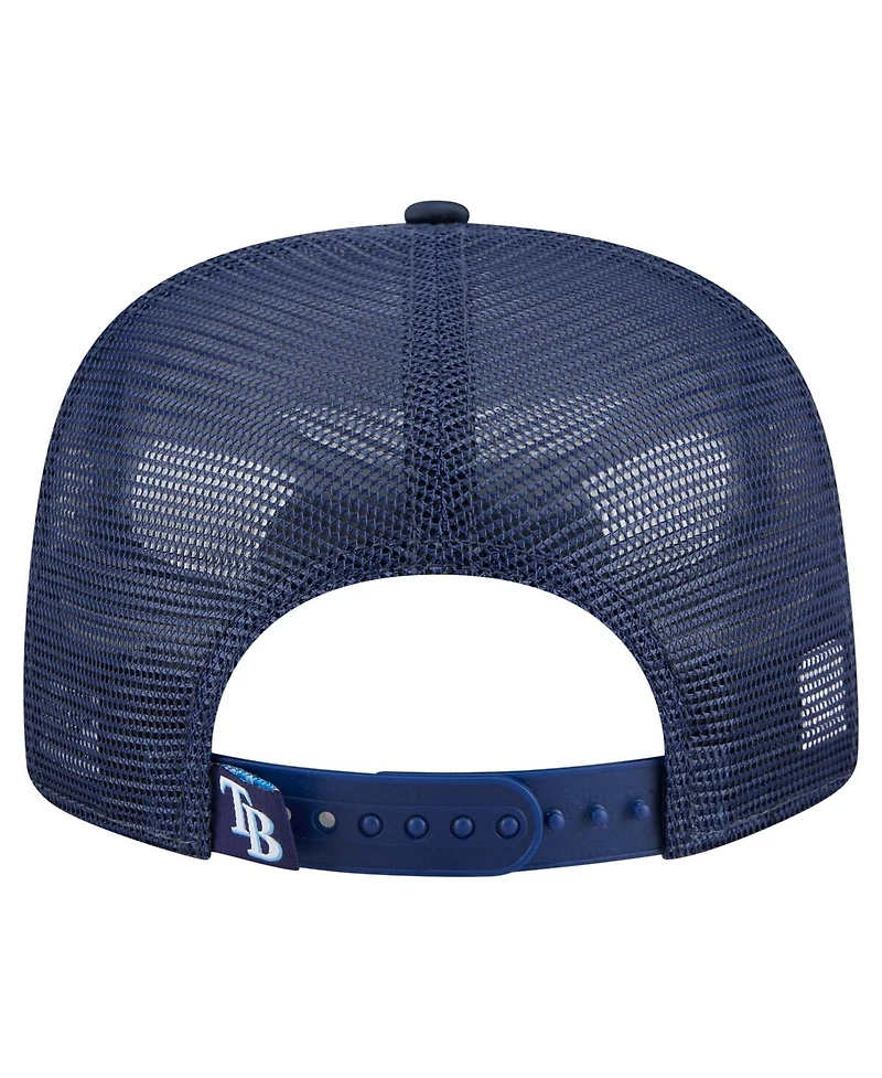 New Era Men's Navy Tampa Bay Rays Retro Satin Script Golfer Adjustable Hat
