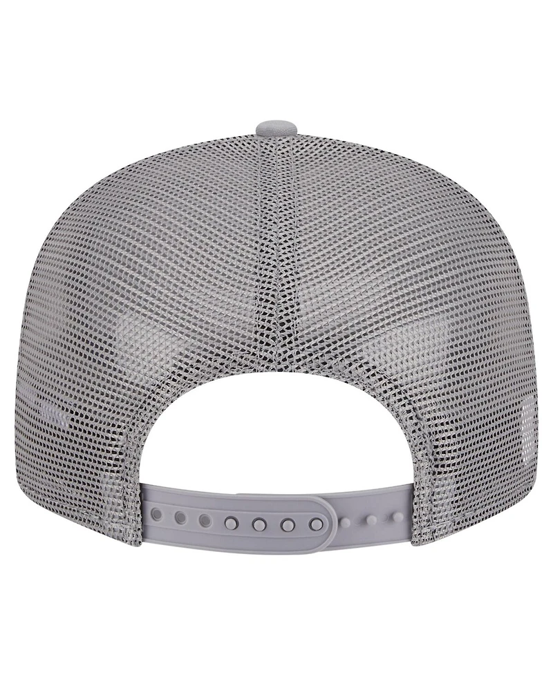 New Era Men's Gray Alabama Crimson Tide Split Panel 9FIFTY Snapback Trucker Hat