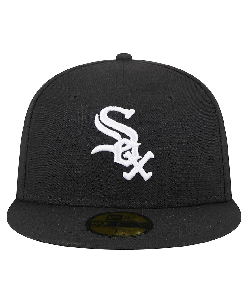 New Era Men's Black Chicago White Sox 125th Anniversary 59FIFTY Fitted Hat