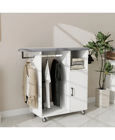 Streamdale Rolling Ironing Cabinet with Wheels Multipurpose Laundry Room Solution