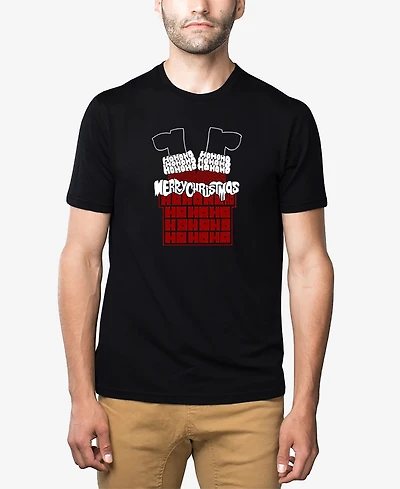 La Pop Art Men's Chimney Santa Premium Blend Word T-Shirt