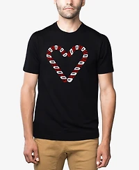 La Pop Art Men's Candy Canes Premium Blend Word T-Shirt