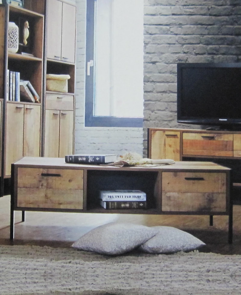 Gold Sparrow 49.5" Wood Lowen 4-Drawer Coffee Table, Created for Macy's