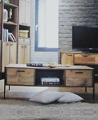Gold Sparrow 49.5" Wood Lowen 4-Drawer Coffee Table, Created for Macy's