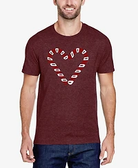 La Pop Art Men's Candy Canes Premium Blend Word T-Shirt