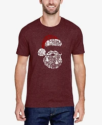 La Pop Art Men's Santa Pics Premium Blend Word T-Shirt