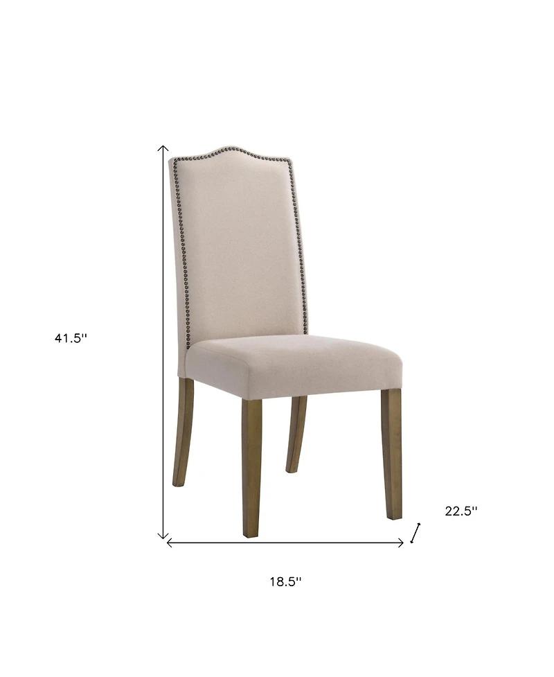 Linen Upholstered Parsons Chair for Comfortable Dining Room Seating
