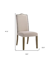 Linen Upholstered Parsons Chair for Comfortable Dining Room Seating
