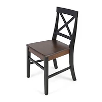 Streamdale Farmhouse Dining Chair Set (2) Rustic, Stylish, Durable Acacia Wood