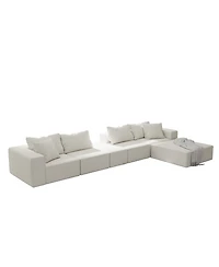 Streamdale Modern Upholstered Sectional Sofa Couch Set, 132" L-Shaped
