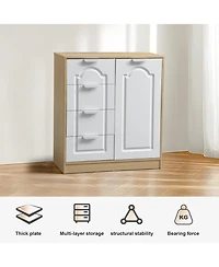 Streamdale Freestanding Storage Cabinet with Adjustable Shelf and Removable Drawers
