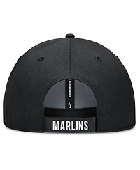 Nike Men's White/Black Miami Marlins Club Performance Adjustable Hat