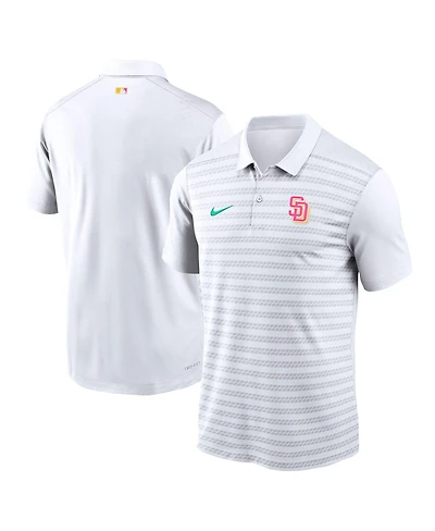 Nike Men's White San Diego Padres Authentic Collection City Connect Victory Performance Polo Shirt