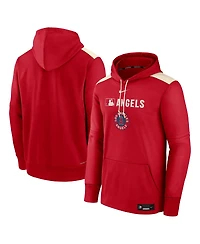 Nike Men's Red Los Angeles Angels Authentic Collection City Connect Therma Pullover Hoodie