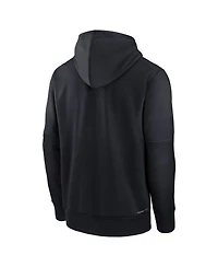 Nike Men's Black Texas Rangers Authentic Collection City Connect Therma Pullover Hoodie