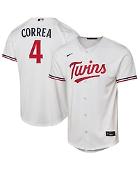 Nike Big Boys and Girls Carlos Correa White Minnesota Twins Home Replica Player Jersey