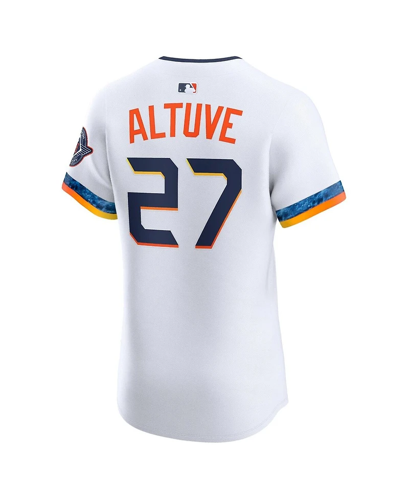 Nike Men's Jose Altuve White Houston Astros 2025 City Connect Elite Player Jersey