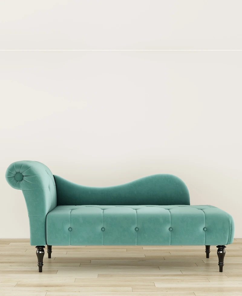 Gold Sparrow 32" Polyester Napa Diamond Tufted Chaise Lounge, Created for Macy's