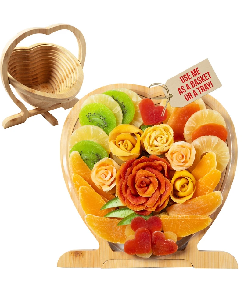 Bonnie & Pop Dried Fruit Heart Tray and Basket, Large