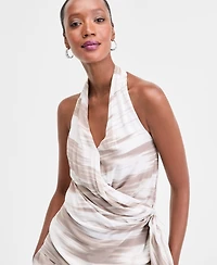 I.n.c. International Concepts Women's Printed Wrap Top, Exclusively at Macy's