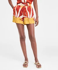 I.n.c. International Concepts Women's Printed Drawstring Shorts, Exclusively at Macy's