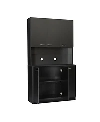 Streamdale Tall Wardrobe & Kitchen Cabinet (6-Doors, 1-Shelf, 1-Drawer)