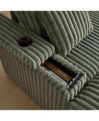 Streamdale Comfy 3-Seater Corduroy Sofa with Storage Spaces